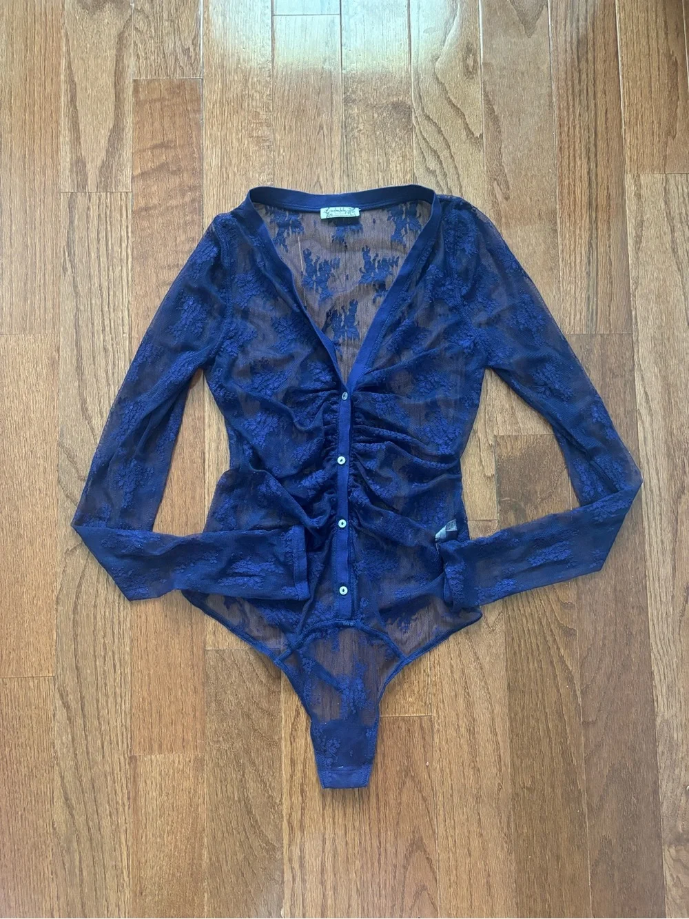 Intimately Free People fairy whimsy light Year bodysuit navy blue medium